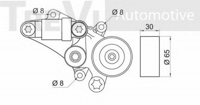 TREVI AUTOMOTIVE ta1731 -  Натяжная планка, поликлиновой ремень